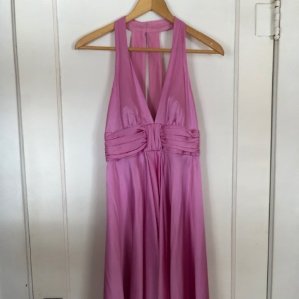 Trina Turk LA Pink satin dress - NEW with tags- perfect length - size 4